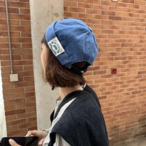 Hat suitable for short hair Short hairstyle female Korean version of the tide of autumn and winter wild cute fashion lady foreign style melon skin hat