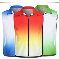 Gradient vest custom printing volunteer advertising shirt diy public welfare activities work clothes full body printing custom