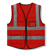 Come to the custom garden yellow new Velcro custom reflective vest security patrol fishing net two horizontal bar mesh
