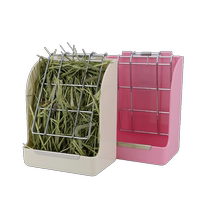 Rabbit food bowl rabbit food bowl chinchilla food bowl rabbit bowl guinea pig fixed food box grass feeding artifact two-in-one spring grass rack