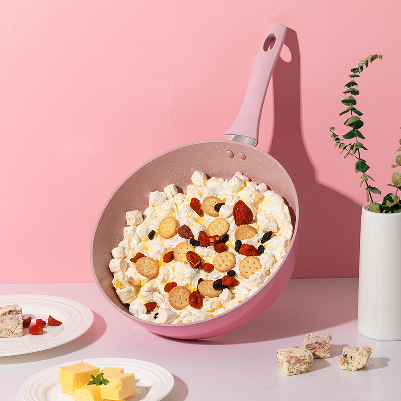 Maifanitum frying dual-purpose pan nougat non-stick pan with crisp pan for making snowflake crisp special induction cooker baking