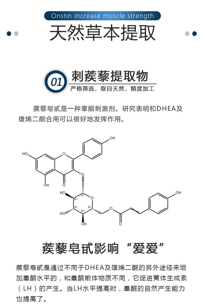 【美国进口】天然增肌睾酮素100粒