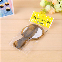 Mini mirror comb suit cute portable mirror comb with bag mirror small comb lady dressing