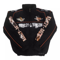 Heavy industry embroidery F1 racing suit couple wear casual autumn and winter small cotton coat jacket retro college wind team motorcycle suit