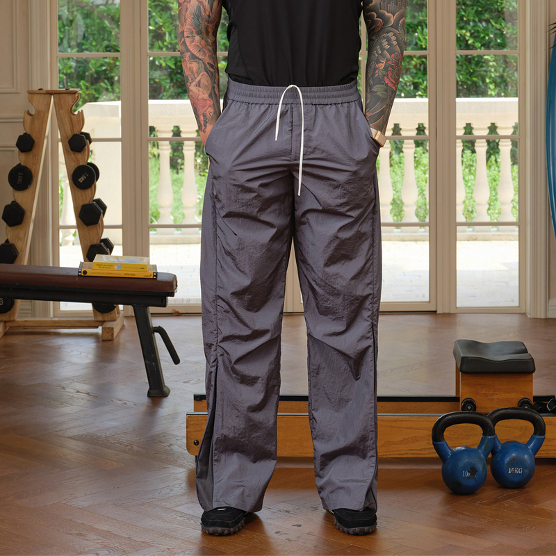 Basic Unit Basic Unit Zippered Nylon Outdoor Loose Wide-Leg Long Pants Sports Pants Thin Pants