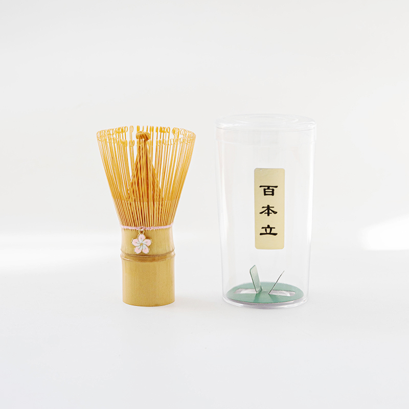 Matcha Whisk Japanese Matcha Tool Cherry Blossom Hundred-Fold Tea Whisk Bamboo Tea Brush Tea Ceremony Tool Chasen