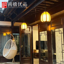 Outdoor Chinese-style waterproof housing eatery winter melon pavilion corridor Aisle Light Clouds Stone Cool Pavilions Outdoor Patio Doorway Chandelia