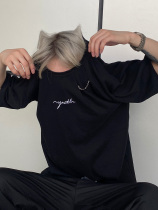 CulturE2021 new niche design sense chain short-sleeved high-end letter T-shirt mens ins tide all-match top