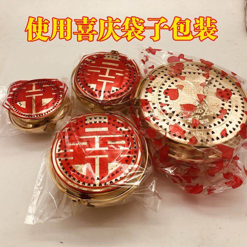 Gangqing cat wedding products copper fireplace wedding fire wedding fire hot chimney warm hands and feet furnace copper pot