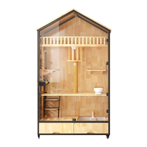 Miaozan cat house cat cage villa three-story solid wood large luxury home cat house cage cat cafe cat cabinet customization