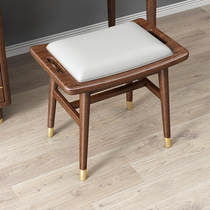 New Chinese solid wood comb Makeup Bench Walnuts Wood Bedroom Dresser Chair Makeup Table Stool Makeup Chairs Change of shoes stool