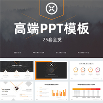 High-end business work summary minimalist PPT report Advanced dynamic art atmospheric fashion ppt template material