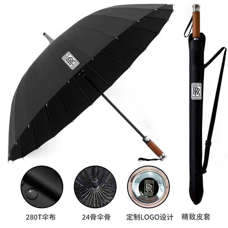Rolls-Royce, Mercedes-Benz, Audi, Bmw, Lincoln, Bentley, Wuling Original Factory Umbrella, 24 Ribs, Heavy Rain Resistant, Large Umbrella for Men Rolls-Royce, Mercedes-Benz, Audi, Bmw, Lincoln, Bentley, Wuling Original Factory Umbrella, 24 Ribs, Heavy Rain Resistant, Large Umbrella for Men