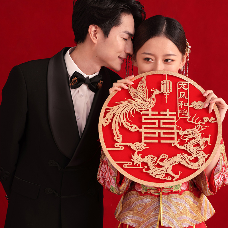 Wedding Gate Happy Words to Wedding Girls Fang Men's Fang Placement Window Wedding House Decoration Large Door Post Wedding Celebration Items