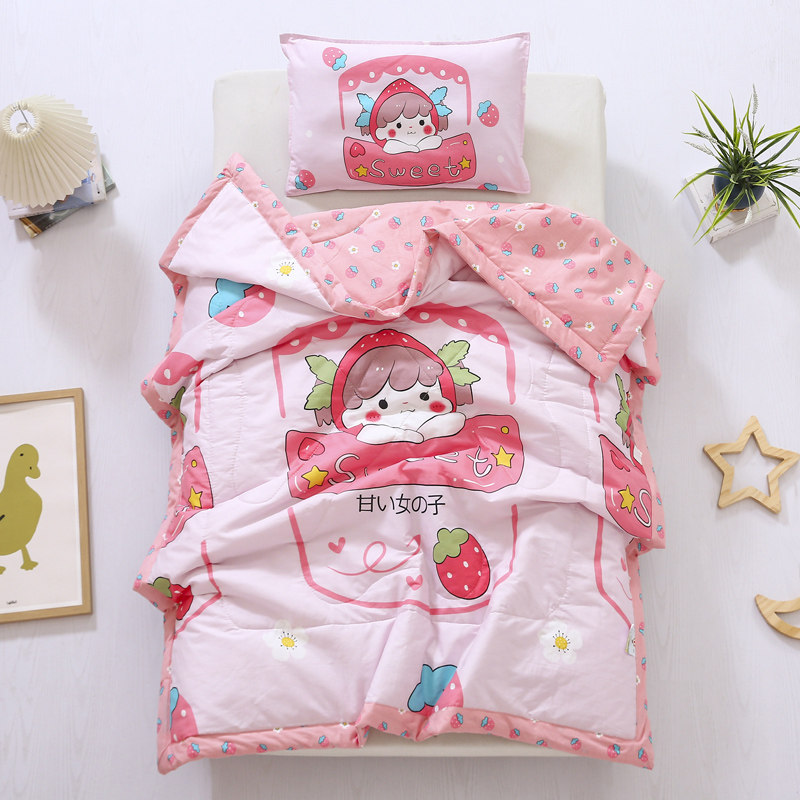 Children Summer cool quilted by air conditioning Kindergarten Pure Cotton Full Cotton Summer Quilted by the Summer Little Quilt Thin baby Spring and autumn quilt-Taobao