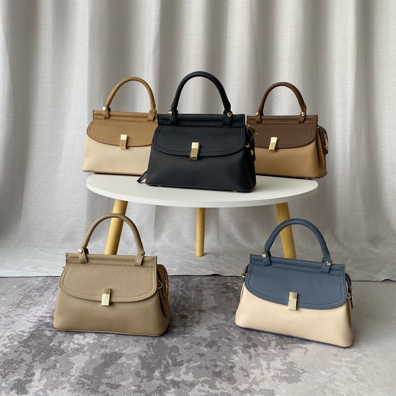 Foreign Orders~ Leftover Stock~ Loss-Making Clearance First-Layer Togo Leather Niche Design Casual Versatile Korean-Style Handbag Messenger Bag