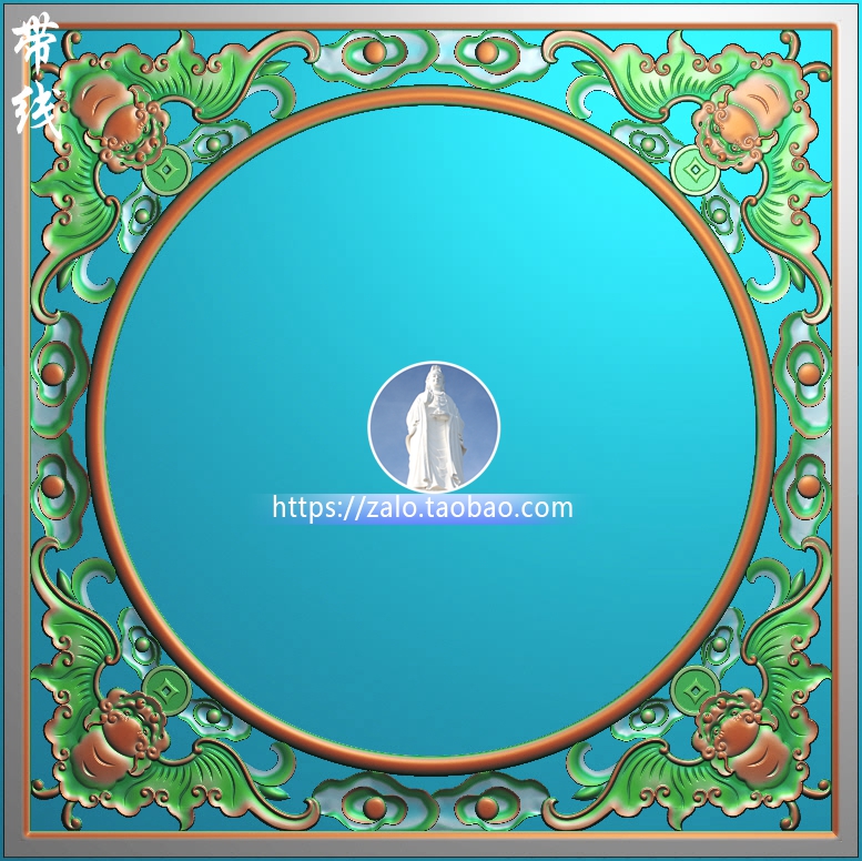 Bat Corner Flower Border Bat Square Frame Fine Sculpture JDP bat Border Grey Scale BK-302