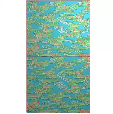 Vertical plate auspicious clouds full of clouds backplane carved map grayscale jade carving map relief map Stone carving auspicious clouds gate screen