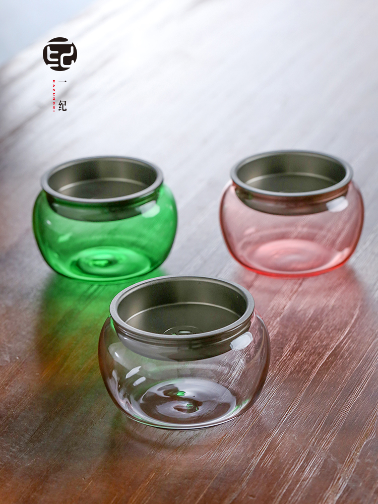 Japanese-style glass built-in kettle for household small tea washing with lid Tea residue cylinder Bucket water bowl Small dry bubble table Kung Fu tea set