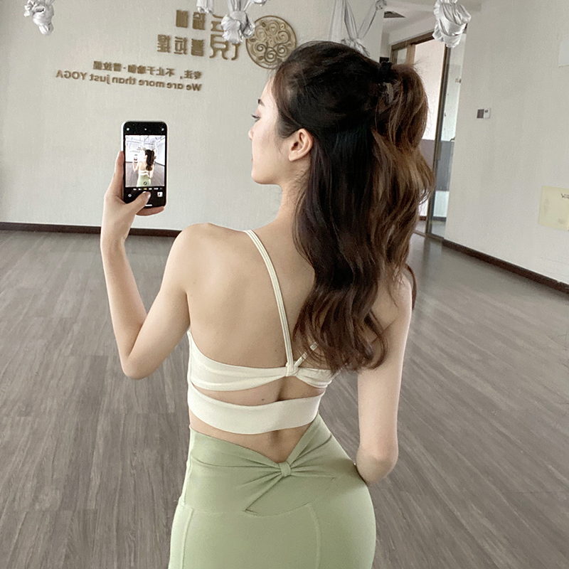 gogoyoga Yoga Vest Women with Chest Pad Summer 2021 New Running Fitness Top Sling Beauty Back