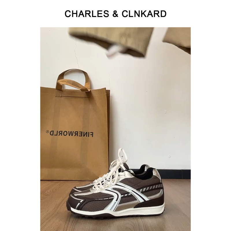 Charles & Clinkard Retro Racing Shoes for Women 2025 Autumn New Casual Height-Increasing Dad Shoes Charles & Clinkard Retro Racing Shoes for Women 2025 Autumn New Casual Height-Increasing Dad Shoes