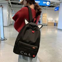 Bag ins Tide Cool Little Girl Schoolgirl Han Edition Fashion Cute Cute Cute Nylon Waterproof Small Primary High School Double Shoulder Backpack