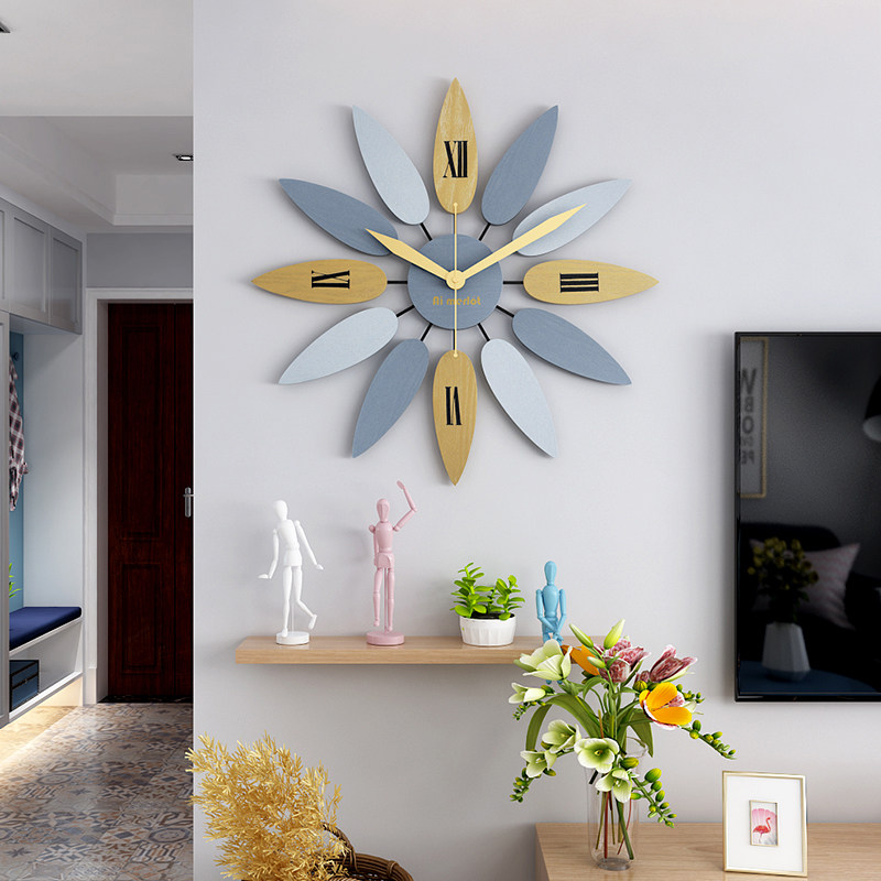 Nordic modern minimalist watches and clocks Living room Living Room Personality Creative Fashion Dining Room Silent Clock Art Atmosphere Hanging