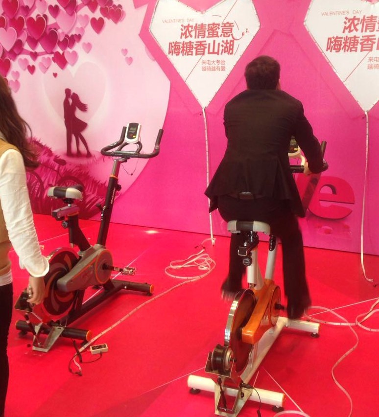 Sensational bike riding bicycle equipment props lights on generator device manufacturers drive amusement lights toy show