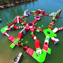Large Water Park Trespass Outdoor Children Adults Barrier Challenges Inflatable Slide-Slides Combined Pleasure Equipment