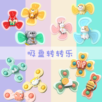 Suction cup turn cartoon toy baby baby turn the music will turn the flower dining chair fingertip gyro