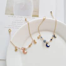 Bracelet bestie double star female student Korean version of Korean version cute duo tennis red Jane about three young girl hearts Gift ensembark