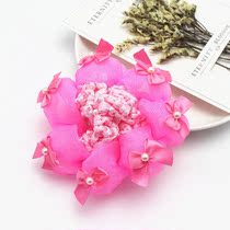Disc Hair Net Pocket Children Jumping Dance Hairnet Girls Disc Hair Ring Shot head net pocket head mesh flower