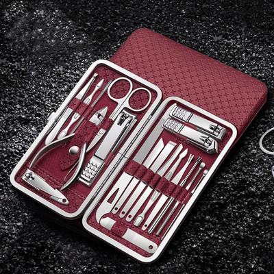 不锈钢指甲刀套装家用去死皮修甲工具指甲钳