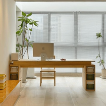 Nordic modern desk birch office desk workbench writing table home multi-layer storage cabinet storage rack table set