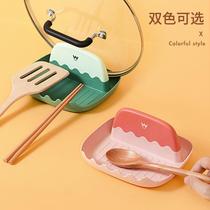 Pot Lid Rack Creative Pan Shovel holder ToDomestic soup spoon cushion chopsticks contain kitchen shelving table top shelf