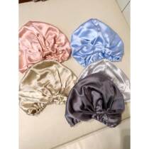 Silk nightcap hair cap hood for women 100% mulberry silk sleeping hair artifact silk maternal confinement oil absorption