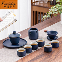 Kung Fu tea set Office receptacle Household tea maker Cover bowl teapot Teacup Living room high-end gift box