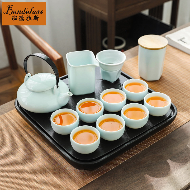 Day Style Kung Fu Tea Furniture Sets Home Office Modern Whole Set Ceramic Teapot Tea Cup Tea Tray Minima Tea Maker