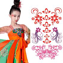 Stage performance Hanfu eyebrow stickers ancient costume flower print beauty tattoo stickers long-lasting sexy photo fairy forehead stickers