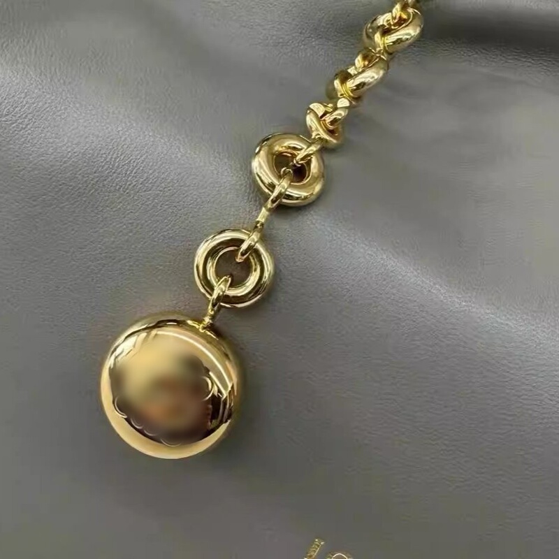 European and American Style Trendy Small Gold Ball Pebble Keychain Classic Chain Bag Chain Unisex Versatile Pants Chain Accessory European and American Style Trendy Small Gold Ball Pebble Keychain Classic Chain Bag Chain Unisex Versatile Pants Chain Accessory