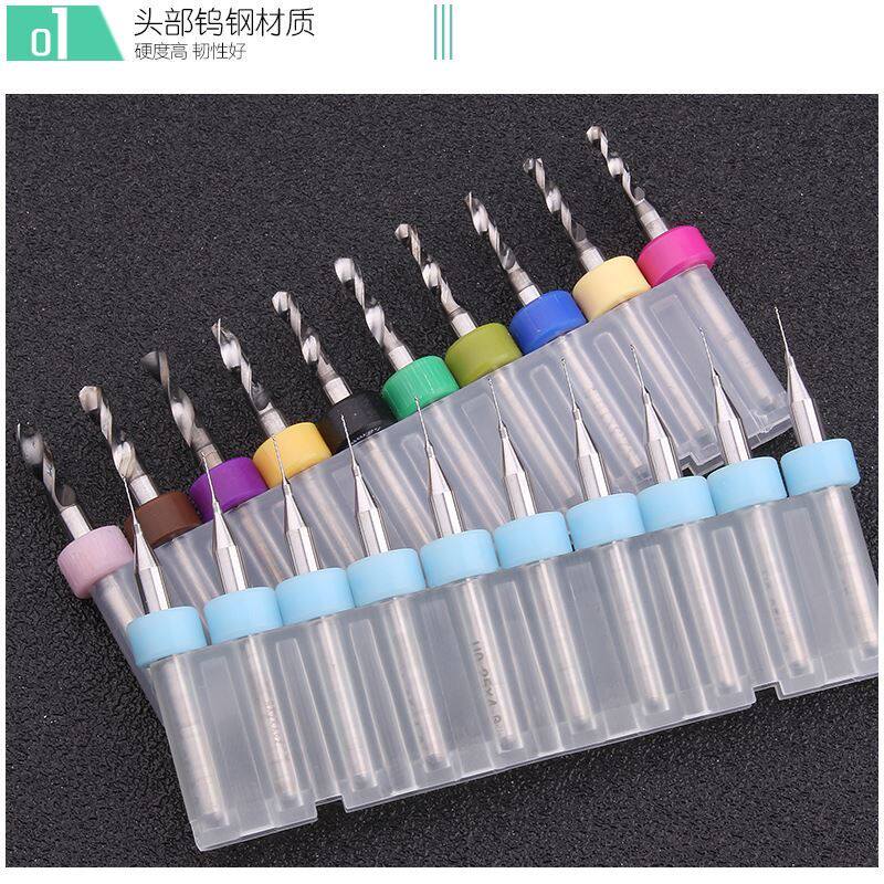 PCB drill bit tungsten steel drill bit engraving drill bit miniature small drill bit amber beeswax hand twist drill hole
