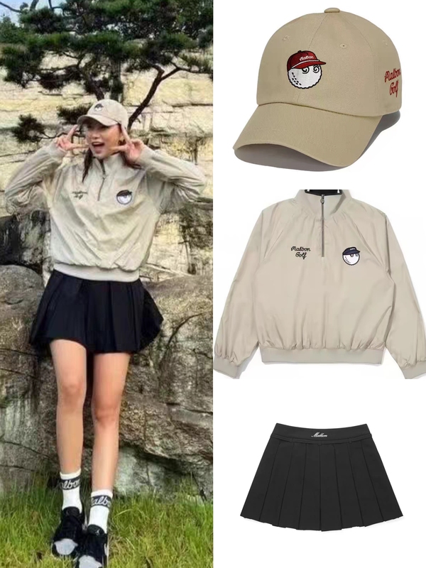 Korean Golf Clothing for Women, New 26 Model, Half-Zip Pullover, Windproof Jacket, Golf Windbreaker, Sports Korean Golf Clothing for Women, New 26 Model, Half-Zip Pullover, Windproof Jacket, Golf Windbreaker, Sports