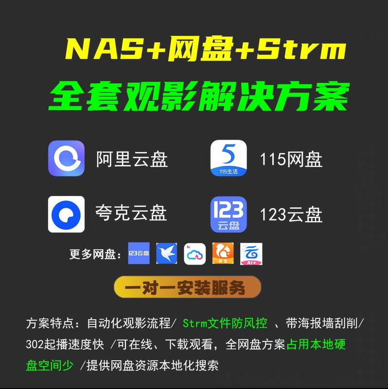 Nas Network Disk Video Library Ali115 Quark Strm Anti-Virus Control 302 Supports Feiniu Green Alliance and Synology