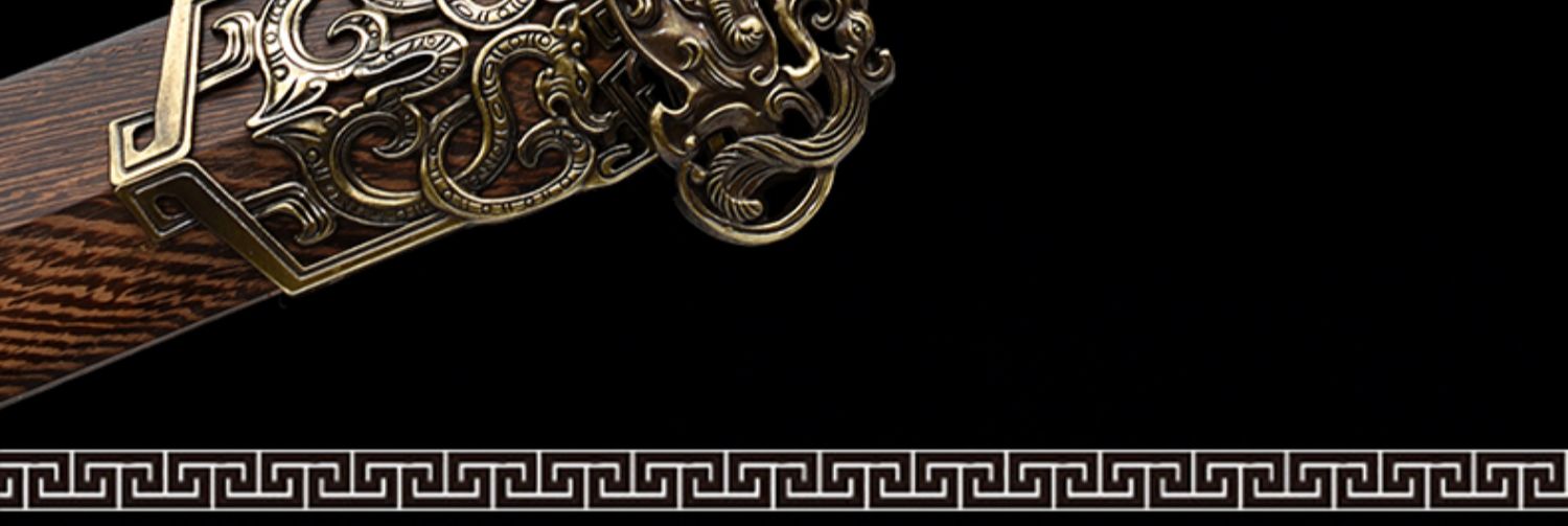 尊武 花梨木九龙剑 汉剑龙泉手工硬剑宝剑花纹钢镇宅刀剑未开刃