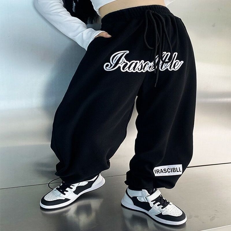 Girl Fried Street Pants Spring Autumn 2021 new CUHK Scout Wafg loose casual pants trendy foreign bunches foot tide