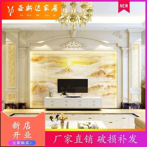Имитация мраморной телевизионной фоновой настенная плитка плитка микроаллея простота европейская трехмерная гостиная каменная граница форма римская колонна
