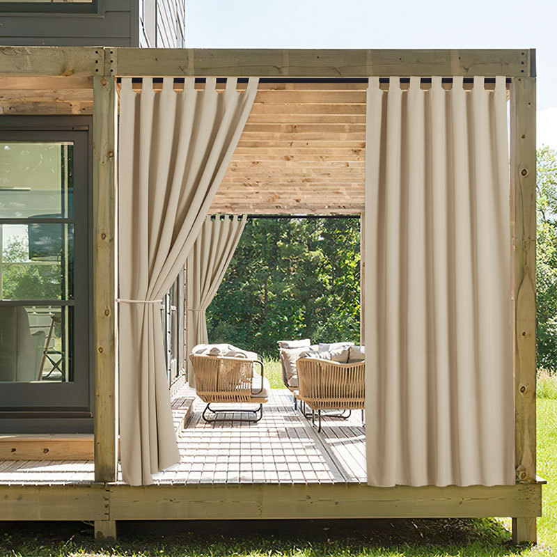 Outdoor Rainproof Curtains Balcony Velcro Removable Waterproof Sun Protection Blackout Cloth Sun Room Outdoor Pavilion Insulation