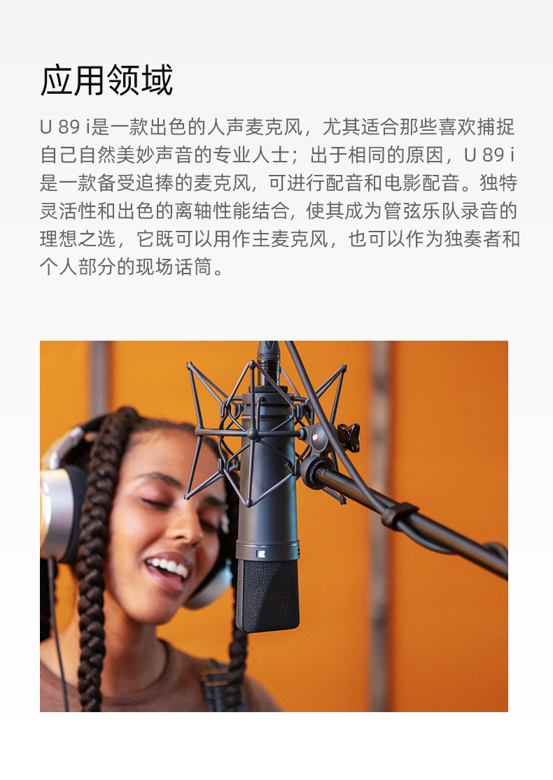 NEUMANN诺音曼U89i录音棚级专业电容麦克风话筒5种指向 德国进口