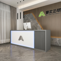 Simple modern company hotel sales department front desk curved reception desk beauty salon club commercial bar cashier