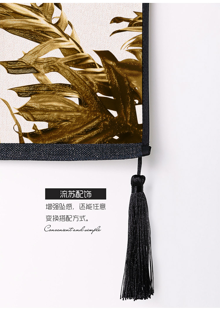 Ofat hiện đại tối giản lá vàng treo nền vải trang trí tường vải tấm thảm tường bao phủ tường thảm treo tường phòng ngủ